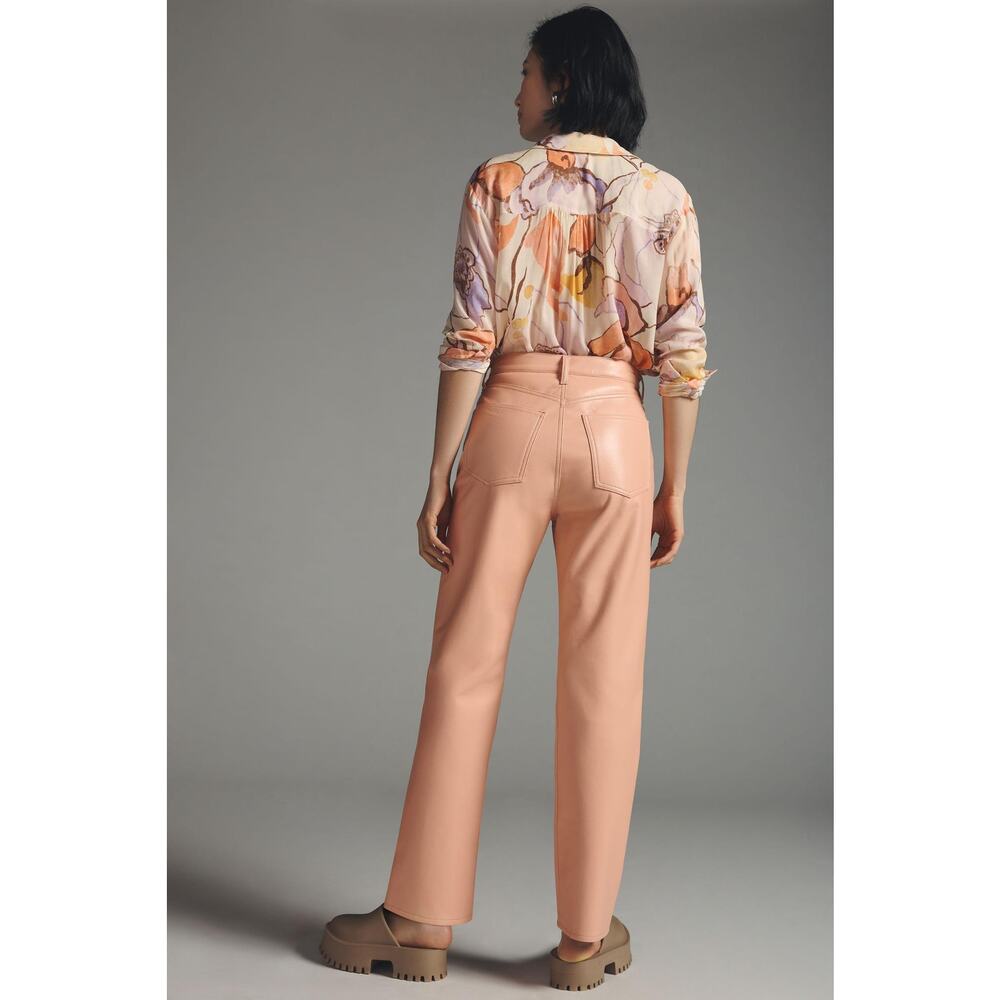 AGOLDE '90s Pinch Waist White Leather Pants - New 29 Waist - Picture 3 of 8